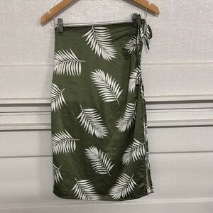Green Palm Leaf Women's Swim Skirt